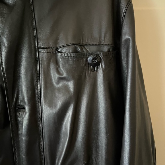 Men's Black Leather Jacket - Picture 8 of 10